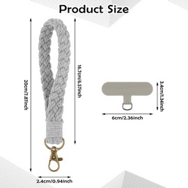 Mabor Phone Wrist Strap, 3 Pcs Cell Phone Lanyard with Tether Tab Keychain Wristlet Charm Anti-Loss Phone Chain for Women Men