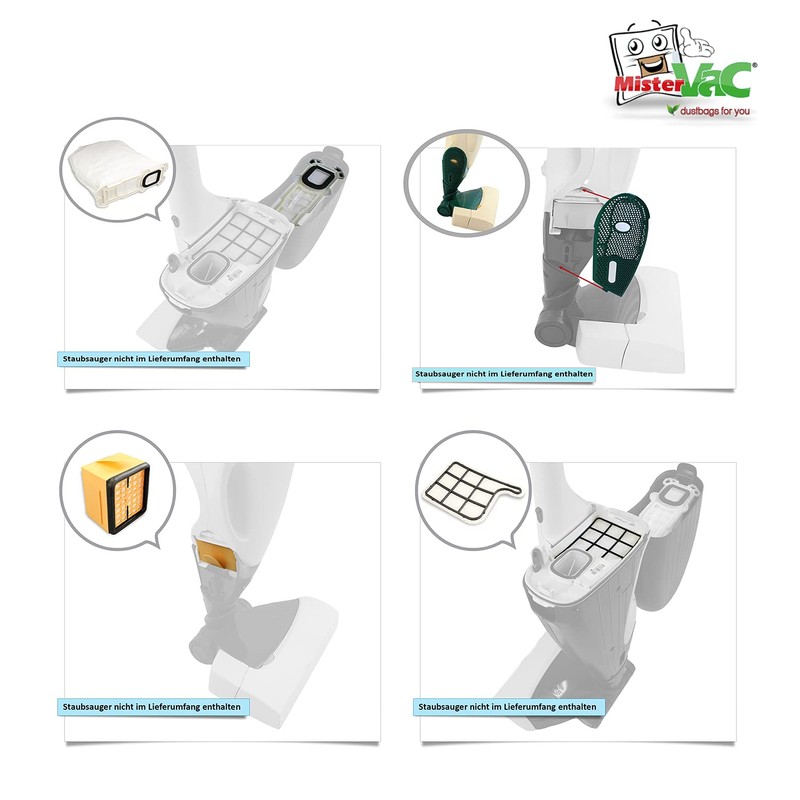 MisterVac Set Compatible with Vorwerk Kobold 135