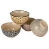 Creative Co-Op Floral Mosaic Stoneware Bowl Set, Multicolor, Set of