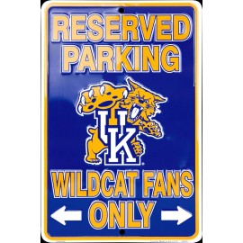 Hangtime Kentucky Wildcats Reserved Parking Wildcats Fans Only Sign 8" x 12" Man Cave