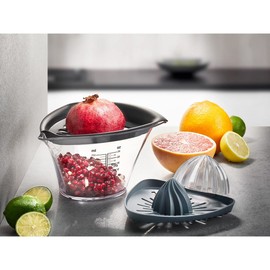 GEFU Pomegranate Corer and Juicer Fruti, Juicer for Lemons and Oranges, Includes Practical Scale, Multifunctional Press, 21.3 x 18 x 13.5 cm