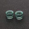 ZS 4 Pairs Glass Ear Gauges Mushroom Single Flare Plugs