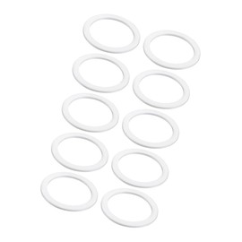 GLOKUUCA PTFE Flat Washers - 10 Packs Flat Washers Assortment Kits Fits for Screw and Bolts - 35mm x 45mm x 2mm White