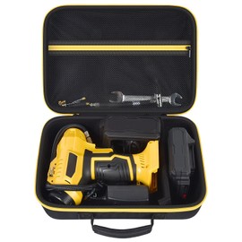 Air Compressor Bag Case Compatible with AstroAI 20V MAX Tire Inflator JY16P160-18 (C2). Cordless Tools Hard Travel Case Built-in Dividers & Mesh Pocket for Accessories - Black（Bag Only）