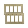 TREEWELL 2-Pack Quad Decorator Outlet Cover Plate, Pearls Decorative Switch