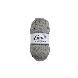 Emu Classic Tweed Chunky Acrylic Blend Yarn 100g Ball 150m, Grey - 003