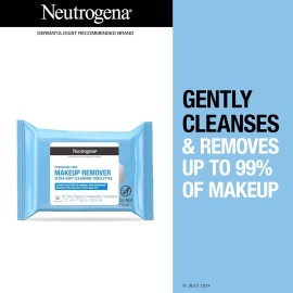 Neutrogena Makeup Remover Wipes 25ct Alcohol-Free Face Cleanser Towelettes