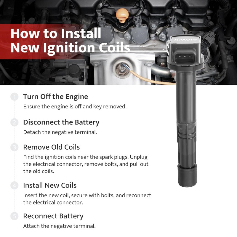 Ignition Coil Pack Set of 4 Replacement for L4 2.0