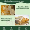 allgala Christmas Wine Gift Bags12-PC Premium Golden Christmas Printed Wine