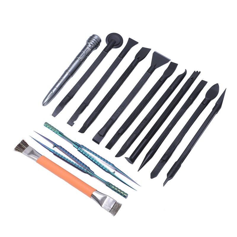 14 Pcs Electronics Repair Tool Kit Spudger Screen Breaker Brush
