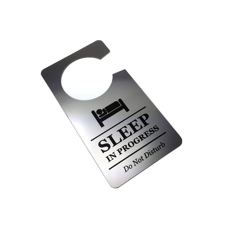 Sleep in Progress Do Not Disturb Room Door Hanger Sign