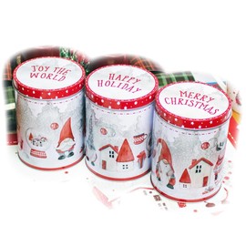 Darthome Set Of 3 Christmas Gonk Tea Coffee Sugar Canisters Xmas Metal Kitchen Storage