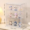 VGLXTRNT 3 Tier Clear Display Case for Figures, Wall-Mounted Acrylic