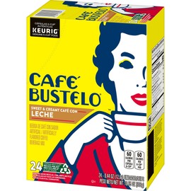 Café Bustelo Café con Leche Flavored Espresso Style Coffee, 96 Keurig K-Cup Pods
