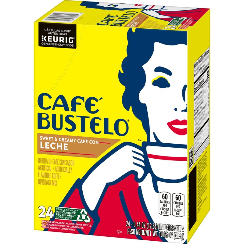 Café Bustelo Café con Leche Flavored Espresso Style Coffee, 96