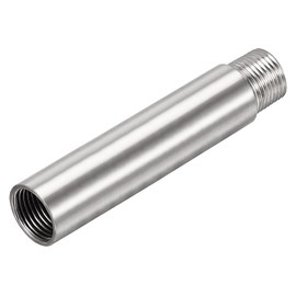 sourcing map Shower Head Extension Arm Stainless Steel 1/2PT Male to 1/2PT Female Thread 120mm Length Cast Pipe Fitting Coupler