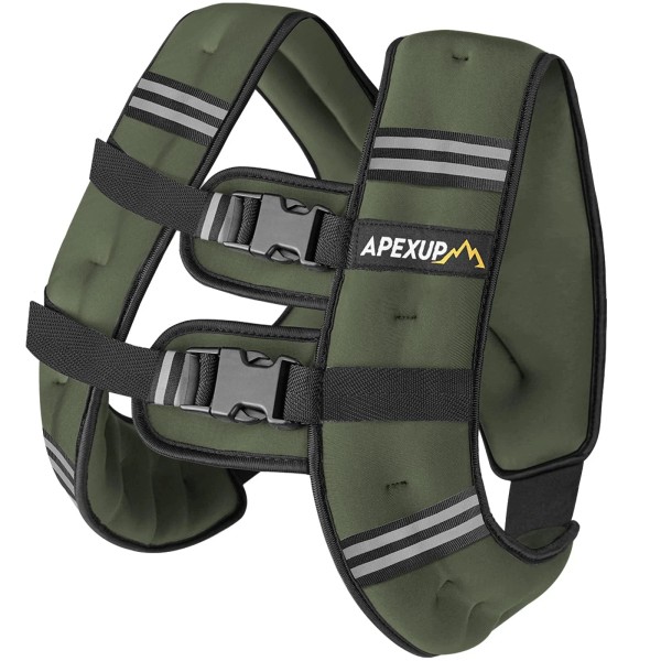 Apexup Weighted Vest Men 20lbs Weights with Reflective Stripe, Weighted
