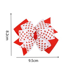 Hair Bow Clips Pin Girls Hairclips Ribbon Hairpins Bowknot for Valentines Days JHV14 (E)