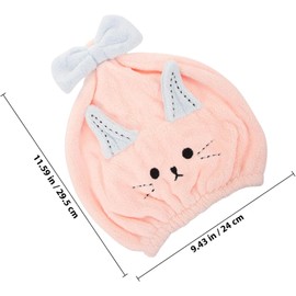 Genérico Toalla de Microfibra Cabello Absorbente y Diseño de Gorro para Secar el Cabello, Adecuado para Uso Diario en Casa, Paquete de 2 Piezas