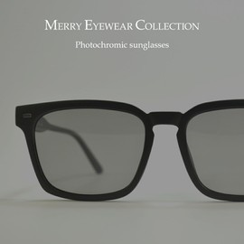 MERRY PLEASURE Sunglasses, Polarized Dimming, Ultra Lightweight, Men's, Women's, UV Protection, Date Glasses, Wellington, Square, Colored, Light Color, Color Lens, MAT.BLACK×Lt.GREEN