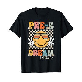 Pre-k Dream Team Smile Retro Back To School Pre-k T-Shirt