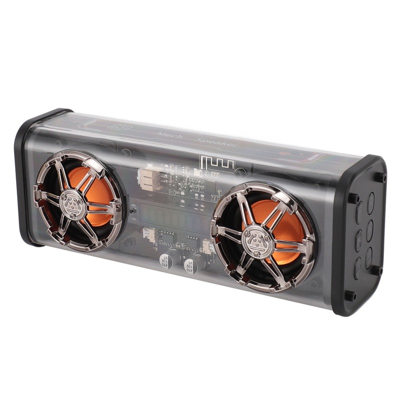 Transparent Bluetooth Speaker 2x5W Subwoofer Portable Wireless Bluetooth 5.3 Speakers
