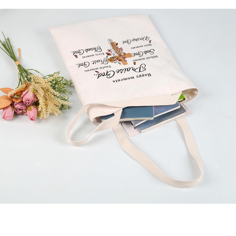 FEELMEM Motivational Bible Verses Tote Bag Faith Mental Health Tote