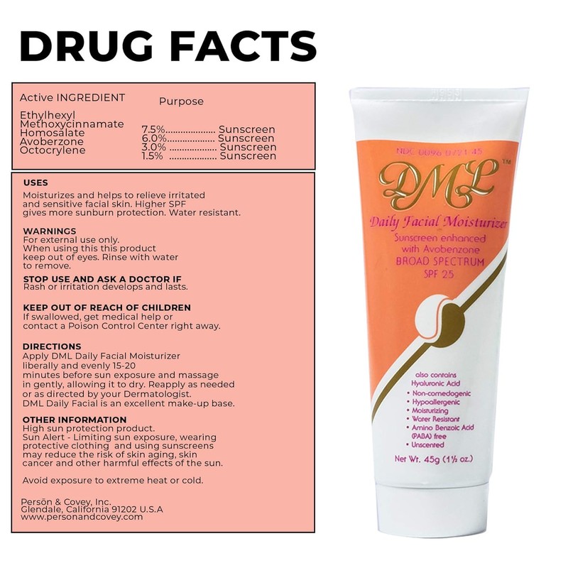 DML Facial Moisturizer SPF 25, 1.5 Oz (3 Pack) (SG_B0064JD6VQ_US)