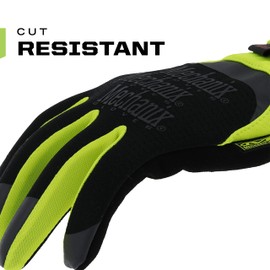 Mechanix Wear FastFit® E5 Gloves (Small, Black/Fluorescent Yellow)