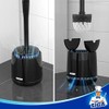 MR.SIGA Cepillo para Inodoro con Soporte, Mango Largo, Negro, Paquete