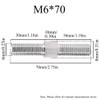 4Pcs 304 Stainless Steel Hex Head Double End Studs Rods,