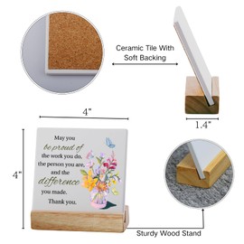 Appreciation Gifts for Coworkers,Thank You Gifts for Women,Appreciation Gifts for Coworkers,Difference Maker Gift Home Decor Sign,Retirement Gifts