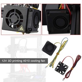 Be In Your Mind 2pcs 40x40x10mm 4010 Radiator Fans 12V DC Extruder Hotend Fan & Turbo Fan with 2 Pin Connector Compatible with Ender 3/Ender 3 Pro 3D Printer