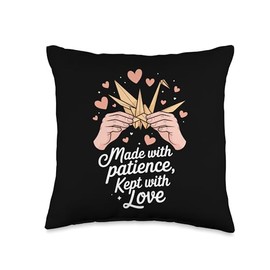 Paper Folding Animal Art for Love and Symbolism Throw Pillow