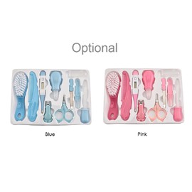 Baby Healthcare and Grooming Kit 10 PCS Digital Thermometer Comb Nail Clipper Nasal Aspirator Food Feeder Newborn Infant Shower Care Nursery Set