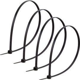 Power Gear 14-Inch Zip Ties, 25 Pack, Durable Nylon, Self-Locking, 50 Lbs. Tensile Strength, 4 Inch Maximum Diameter, Black, 18183