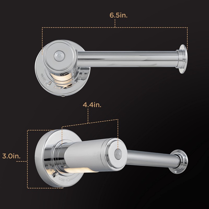Enbrighten Toilet Paper Holder, Motion Sensing, Night Light, Battery Operated,