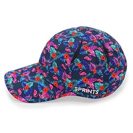 Sprints Race Day Performance Running Cap | The Lightweight, Quick Dry, Sport Hat - Flamingos Pattern