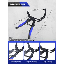 SMART JERRY - Oil Filter Plier, Adjustable Oil Filter Wrench, Self-Adjusting Oil Filter Removal Tool, Wide Oil Filter Remover, Motorcycle Fuel Filter Wrench for Engine Filters/Conduit/Fitting