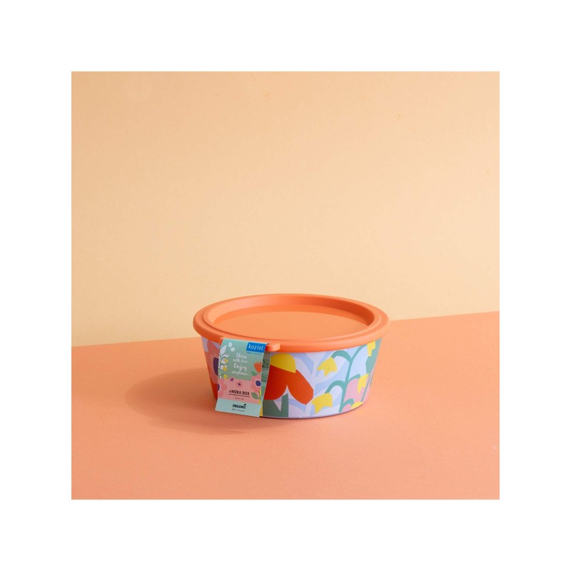 Koziol Bowl with Lid Nora Box 1.3 L Blooms Multicoloured