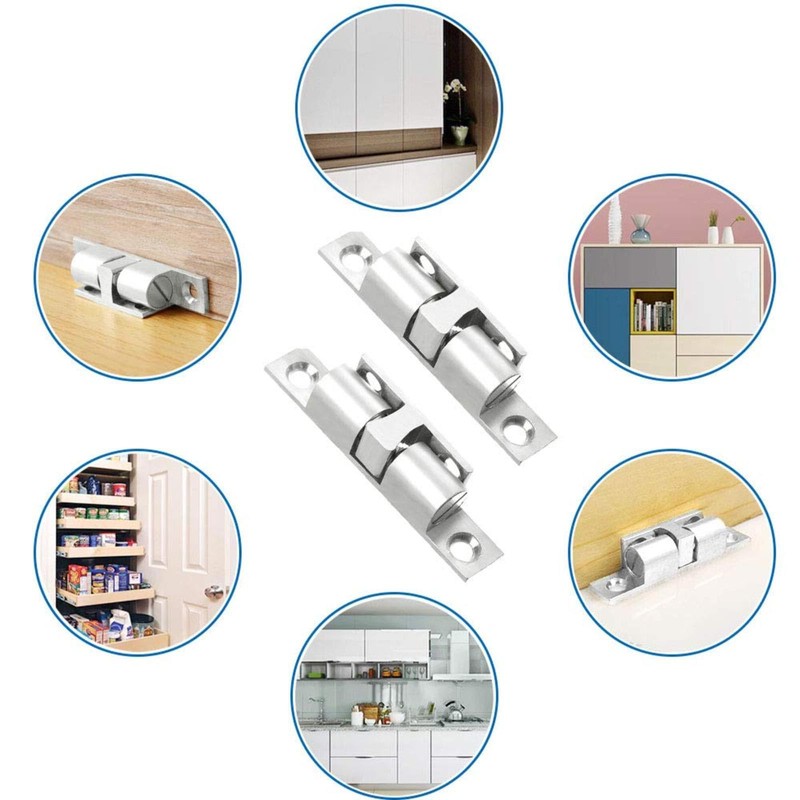 6 Pcs Brass Cabinet Cupboard Door Catch Ball Tension Catch