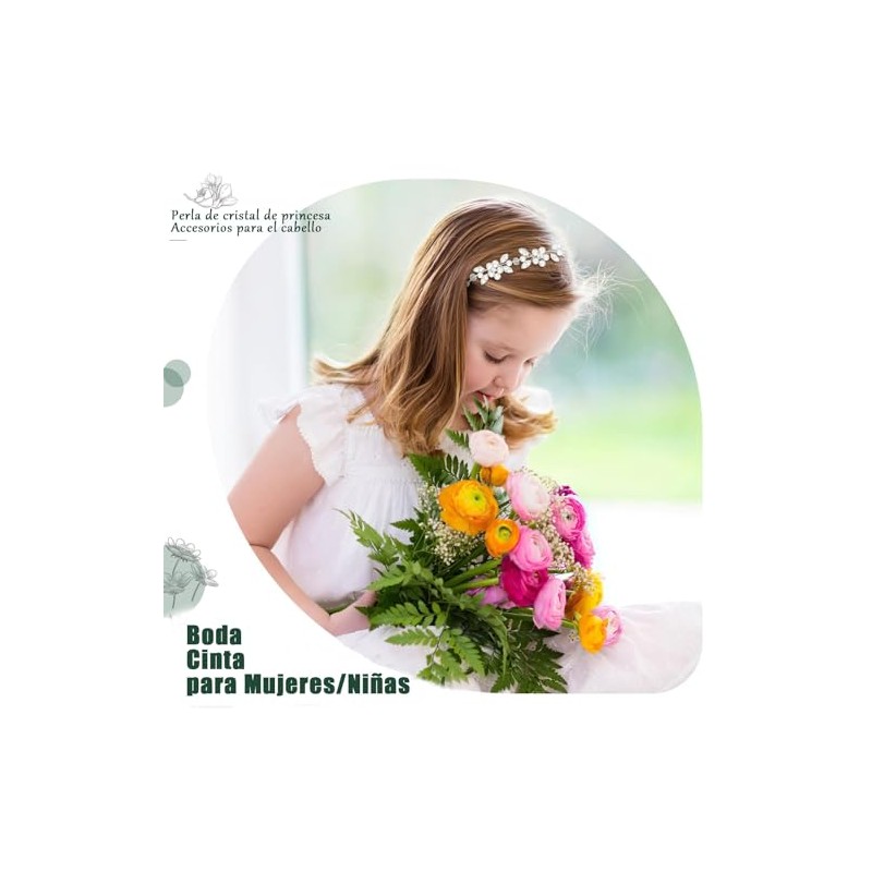 Mythya Bandas para el Cabello de Las Cristal Flores, Accesorios