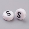 Handicraft Emporium Flat Round Alphabet Acrylic Beads | Approx 20g