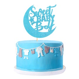 1 Piece Cute Baby Boy Cupcake Topper for Gender Reveal Party Baby Shower Baby Shower Birthday Party Decorations Boy Birthday Party Supplies