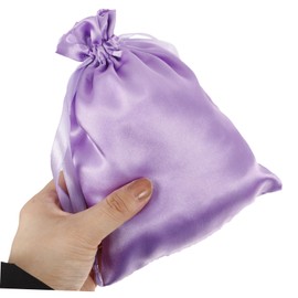 Healvian 10 Stück Perückenaufbewahrung für Geschäftsperücken, Perücken, Perücken, Satin, Taschen mit Kordel, Perücke, Satin, Taschen