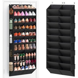 30 Pairs Over the Door Shoe Storage with 20 Wide Pockets 10 Layers