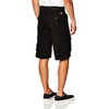 Southpole Men's Ripstop Belted Cargo Shorts, Black, 30