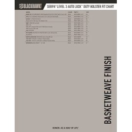 BLACKHAWK! BlackHawk SERPA Level 3 Auto Lock Duty Holsters, Color Black Left Hand