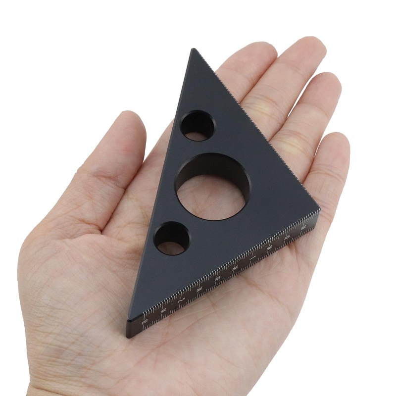 T Tulead Carpenter Square Triangle Ruler Aluminum Alloy Woodworking Ruler