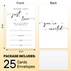 Nothing Fancy Just Love Wedding Invitations with Envelopes, Minimalist White